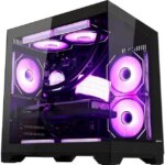 Hoengager RTX 5070 12GB Gaming PC Desktop - AMD Ryzen 7 5700X 3.4 GHz, 32GB DDR4 RAM, 1TB PCIe SSD, WiFi + BT, Windows 11 Home -RGB Prebuilt Computer