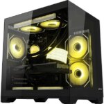 Hoengager RTX 5070 12GB Gaming PC Desktop - AMD Ryzen 7 5700X 3.4 GHz, 32GB DDR4 RAM, 1TB PCIe SSD, WiFi + BT, Windows 11 Home -RGB Prebuilt Computer