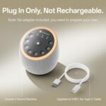 Hotmoon Sound Machine for Sleep, Cocoon 2 White Noise Sound Machine with 40 Non-Looping Sounds, Dual-Speaker & Timer, 8 Night Light, Pink Brown Green Noise for Sleeping Adults,...