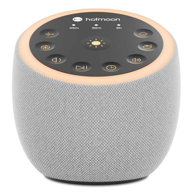 Hotmoon Sound Machine for Sleep, Cocoon 2 White Noise Sound Machine with 40 Non-Looping Sounds, Dual-Speaker & Timer, 8 Night Light, Pink Brown Green Noise for Sleeping Adults,...