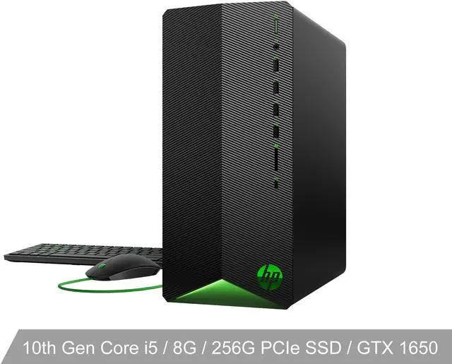 HP Gaming Desktop Pavilion TG01-1020 Intel Core i5-10400F 8GB DDR4 256GB PCIe SSD GeForce GTX 1650 Windows 11 Home 64-bit
