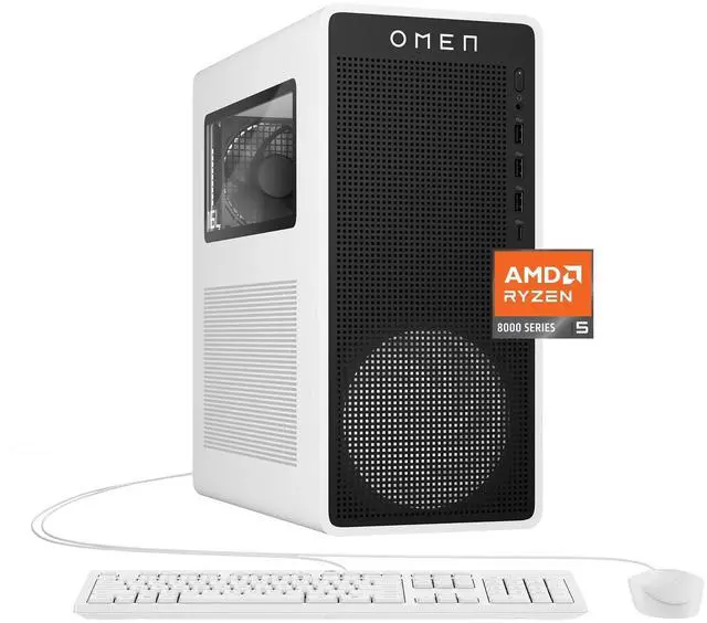 HP OMEN 16L Gaming Desktop PC AMD Ryzen 5 16GB RAM 1TB SSD RX 7600 Windows 11 Home
