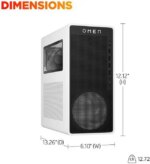 HP OMEN 16L TG03-0010 Gaming Desktop Computer, AMD Ryzen 5 8400F 4.2GHz, 8GB RAM, 512GB SSD, NVIDIA GeForce RTX 3050 8GB, Windows 11 Home, Snow White