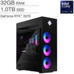 HP OMEN 45L Gaming Desktop PC - Intel Core Ultra 9 285K - NVIDIA GeForce RTX 5070 - 32GB Memory - 1TB SSD - Windows 11 Home