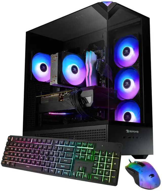iBUYPOWER Element Gaming PC Desktop - Intel Core i7 14700F, NVIDIA GeForce RTX 5060Ti 8GB, 32GB DDR5 RGB RAM, 1TB NVMe SSD