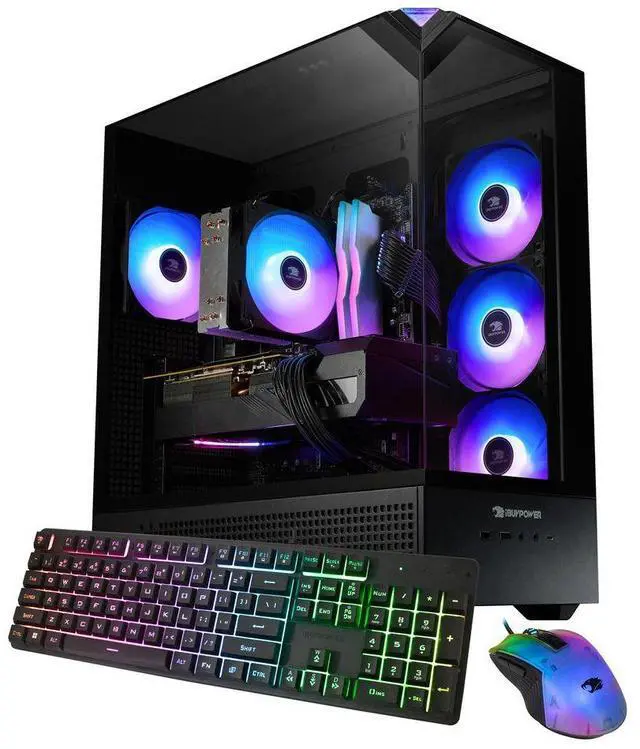 iBUYPOWER Element Gaming PC Desktop - Intel Core i9 14900F, NVIDIA GeForce RTX 5070 12GB, 32GB DDR5 RGB RAM, 1TB NVMe SSD