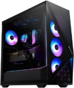 iBUYPOWER Slate 9 Black Gaming PC Desktop - AMD Ryzen 7 7800X3D - NVIDIA GeForce RTX 5060Ti 16GB - 32GB DDR5 RGB - 1TB NVMe SSD - SBA7N56T01