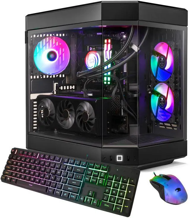 iBUYPOWER Y60 Gaming PC Desktop - Intel Core i9 14900F, NVIDIA GeForce RTX 4060 Ti 8GB, 32GB DDR5 RGB RAM, 1TB NVMe SSD