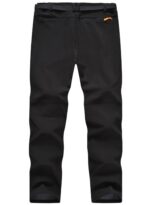 JHMORP Men's Winter Hiking Pants Waterproof Fleece Lined Softshell Insulated Snow Ski Pants with Belt