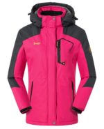 JHMORP Women's Winter Ski Snow Jacket Waterproof Windproof Fleece Lined Raincoat Winter Coat with Hood