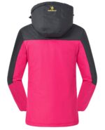 JHMORP Women's Winter Ski Snow Jacket Waterproof Windproof Fleece Lined Raincoat Winter Coat with Hood