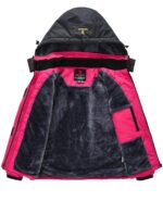 JHMORP Women's Winter Ski Snow Jacket Waterproof Windproof Fleece Lined Raincoat Winter Coat with Hood