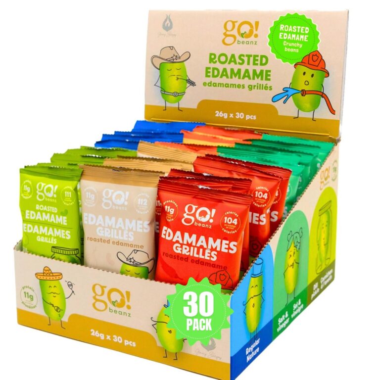 Jimmy Sevigny GoBeanz Crunchy Edamame, Variety Pack, 30 Bags x 26 gr, 11gr Protein per Serving. High Protein Healthy Snacks For Adults & Kids, Low calorie, Low Sugar, Savory...