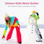 Kids Fleece Neck Warmer Gaiter - Winter Face Cover for Snow Play & School - Warm Elastic Tube Scarf for Boys & Girls