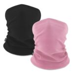 Kids Fleece Neck Warmer Gaiter - Winter Face Cover for Snow Play & School - Warm Elastic Tube Scarf for Boys & Girls