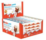 KINDER CHOCOLATE Single Bars; 36 Packs; Individually Wrapped Milk Chocolate Bars (36 x 21g)