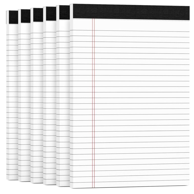 Legal Pads 8.5 x 11 White Note Pads Paper 8-1/2 x 11 Lined Paper Pad 8.5 x 11 White Legal Pad 6 Pack Notepads 8.5 x 11 Lined Writing Pads of Paper 8.5 x 11 Notepad White Paper...