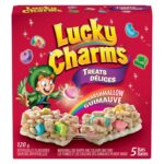 Lucky Charms Cereal Treats Bars with Marshmallows, Package of 5 Bars