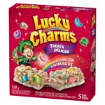 Lucky Charms Cereal Treats Bars with Marshmallows, Package of 5 Bars