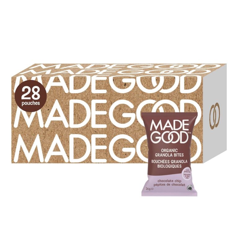 MadeGood Granola Bites, Chocolate Chip, 24g (28 Count) Gluten Free Snacks