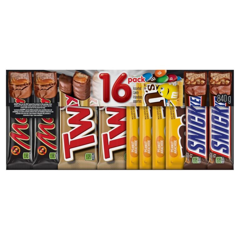 MARS, TWIX, M&M's Peanut, Assorted Chocolate Candy Bars, Variety Pack, 16 Full Size Bars, 840g