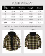 Men's Sherpa Lined Full Zip Hooded Plaid Flannel Shirt Jacket