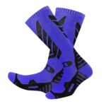 Merino Wool Ski Socks - 2 Pairs Knee High Skiing Socks, Winter Warm Snowboard Thermal Socks