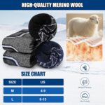 Merino Wool Ski Socks Women Men,2 Pairs Knee High Winter Warm Skiing Socks Performance Thermal Snowboarding Socks