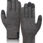 Merino Wool Warm Winter Gloves for Men Women Stretch Touchscreen Gloves Soft Skin-Friendly Anti-pilling, Cold Weather Gifts