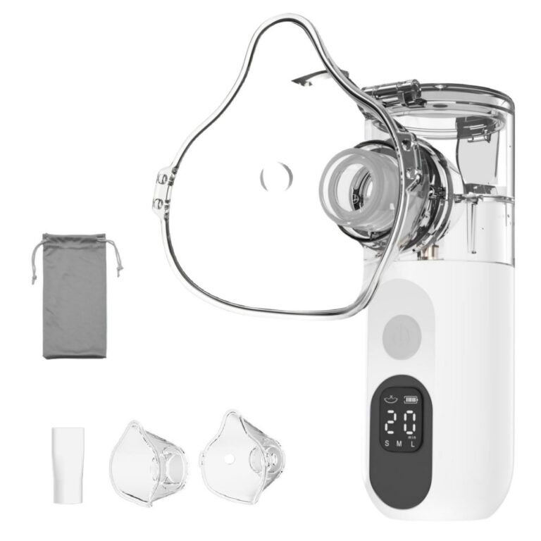 Mesh Nebulizer. Handheld Nebulizer for Adults and Kids. Portable Nebulizer for Home Travel Use. Rechargeable and Ultra Quiet Design. LED Display and Easy to Use.