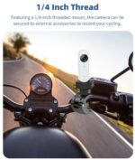 Mini Action Camera, 1080P Sports WiFi Camera with EIS Anti Shake, 1/4 Inch Thread, Wearable Body Camera Vlogging Cameras Accessory for Cycling Travel, Support up to 256G