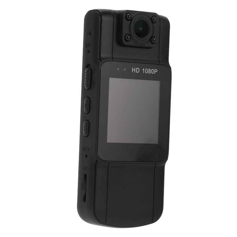 Mini Body Camera, 1080P Body Wearable Hidden Camera with 1080P Infrared Night Vision, Motion Detection, 180 Degree Rotation Lens and 1.54inch Display, Body Worn Camera