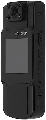 Mini Body Camera 1080P Body Worn Camera with Infrared Night Vision Motion Detection 180 Degree Rotation Lens Wearable Camcorder Police Cam for Home Outdoor Law Enforcemen