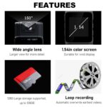 Mini Body Camera, 1080P HD Wearable Camera with Clip, 180° Rotation Lens, Night Vision, Pocket Camera for Home, Outdoor, Law Enforcement, Security Guard