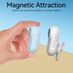 Mini Body Camera 1080P with 32GB Card Helmet Camera Body Cameras with Audio and Video Recording Multi-Function Accessory Bodys Cam（White）