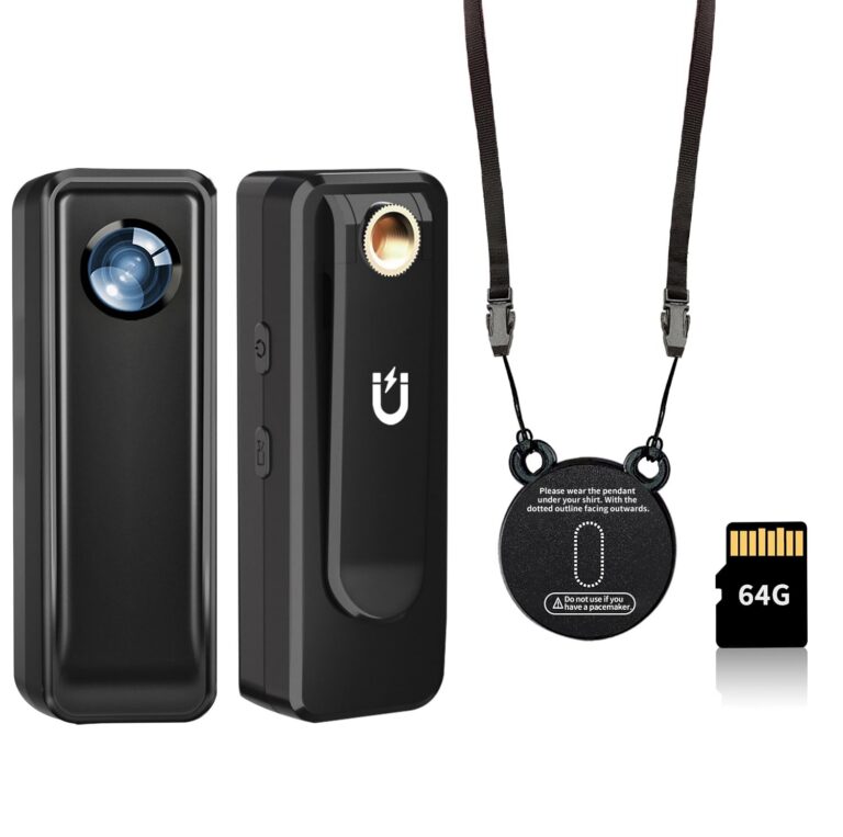 Mini Body Camera 64GB, 4K 30FPS Action Camera, Hands Free Sports Camera with Magnetic Back Clip, Wearable Body Cam POV Records Using for Traveling Cycling Vlogging