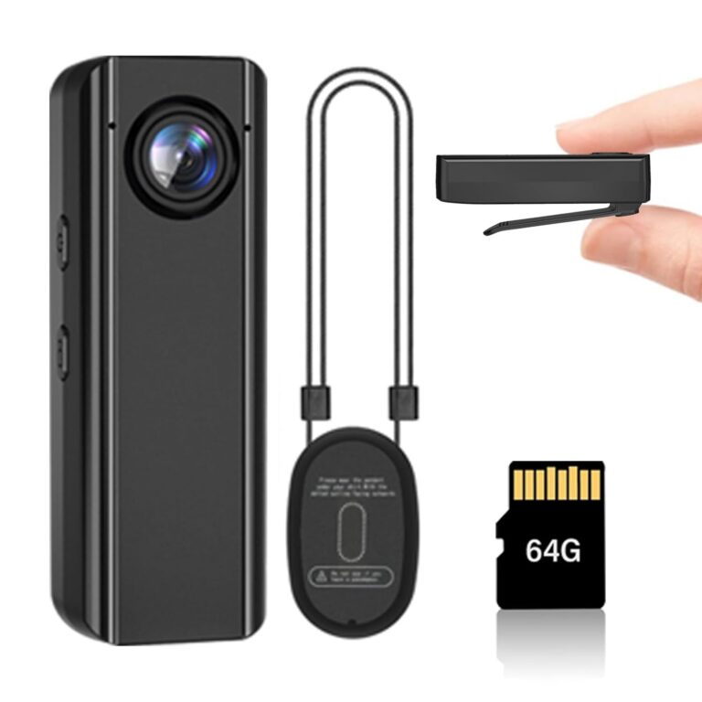 Mini Body Camera 64GB, 4K 30FPS Action POV Camcorder, Wearable Body Worn Cam with Audio and Video Recording, Hands Free Sports Camera with Magnetic Back Clip for Traveling...