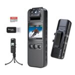 Mini Body Camera with 64GB High-Spec SD Card【1.4'' Color Screen】, Bodycam, FHD 1080P Body Cam, 180° Rotating Lens, Night Vision, Motion Detection, Large Battery, Camcorder for...