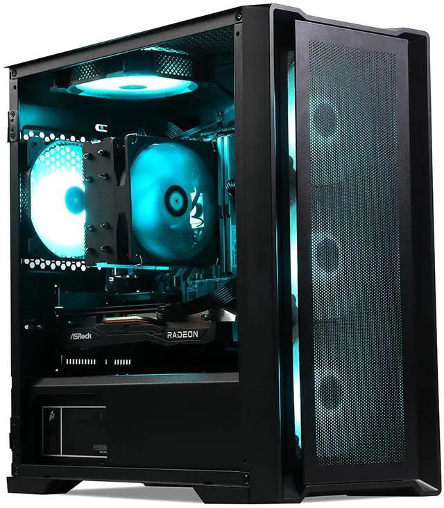 MXZ Gaming PC ,AMD Ryzen 7 7700 , GeForce RTX 4070 SUPER ,16GB DDR5 6000MHz, NVME M2 1 T, 6RGB Fans,Windows 11 Pro Ready to use, Gamer Desktop