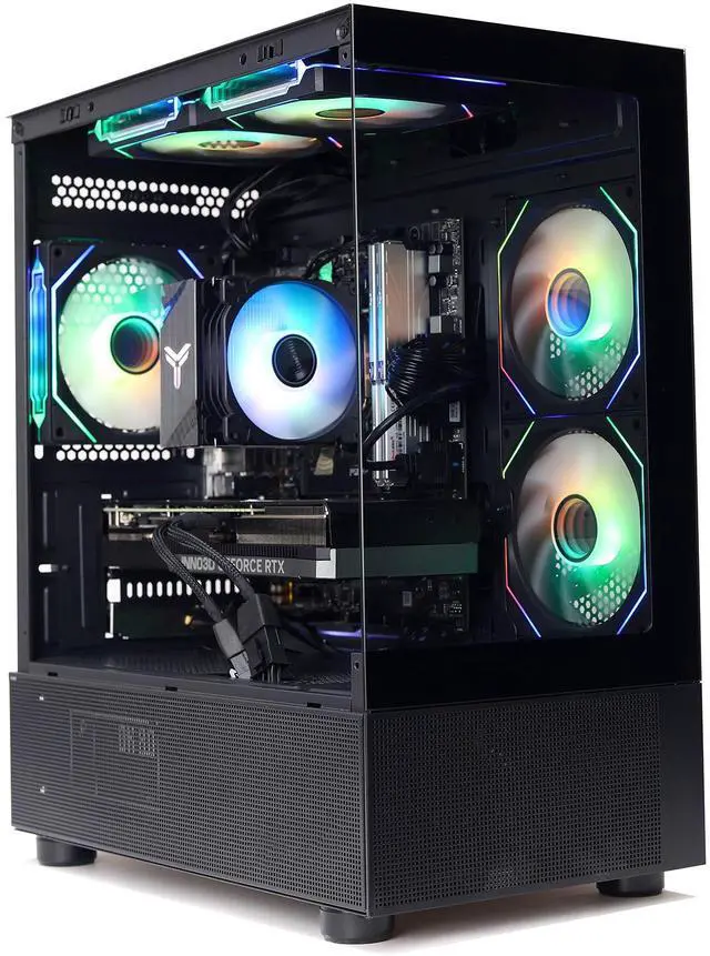 MXZ Intel Core i7 13700F 5.2GHz,GeForce RTX 4070, Gaming PC ,16GB DDR5 6000MHz, M.2 SSD 1T, B760, 6RGB Fans,Windows 11 Pro , Gamer Desktop Computer(I7