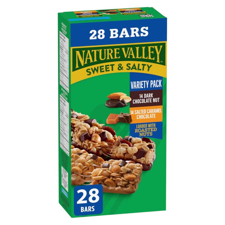 NATURE VALLEY - VALUE PACK - Dark Chocolate Nut and Salted Caramel Chocolate Chewy Nut Sweet and Salty Granola Bars Variety Pack, Pack of 28 Bars, 980 grams, Snack Bars, Made...