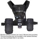 Nicama NC-VEST Dual Camera Harness for 2 Cameras, Carrying Chest Vest Strap System with Side Holster for Canon Nikon Sony Panasonic Olympus DSLR Cameras