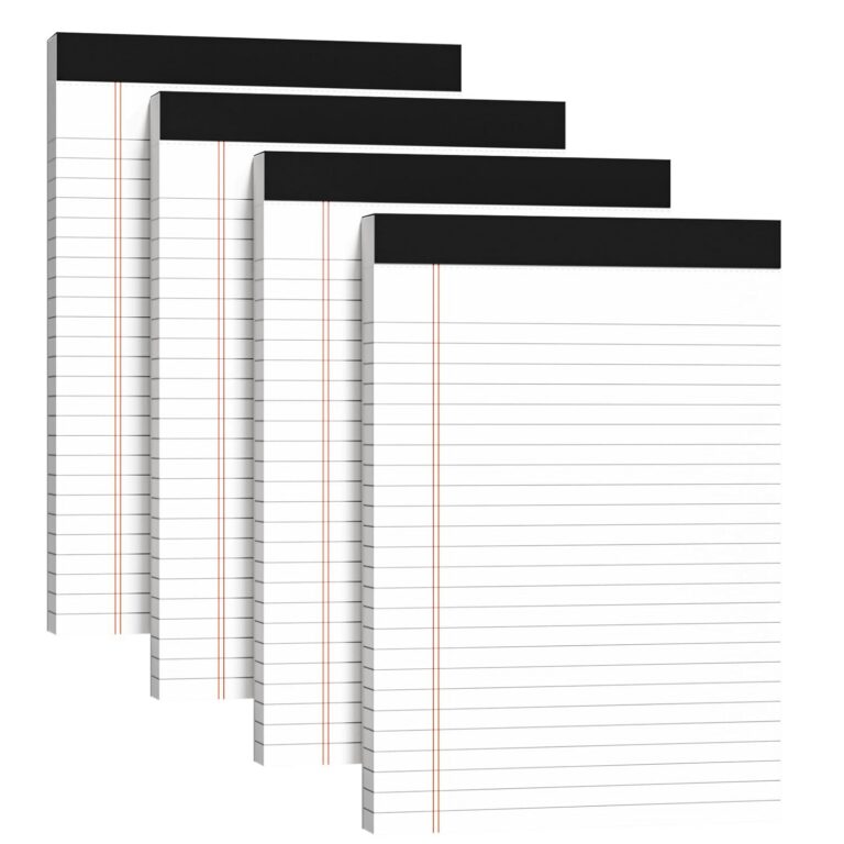 Note Pads 5x8, 4 Pack Notepads 5 x 8 Legal Pads , Lined Paper Pad of Paper 5x8 Legal Pad 5 x 8 Notepad, Small Legal Pads 5x8 Paper Pads Writing Pad 5x8 Note Paper Legal Notepad...