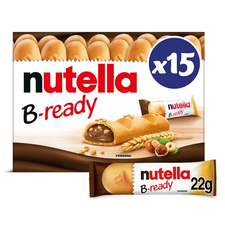 NUTELLA B-READY; Snack Bars; Crunchy Wafer Filled With Delicious NUTELLA; 15 bars pack; 330g