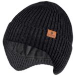 Ocatoma Winter Beanie Hats with Earflap for Men Women Outdoor Warm Knit Beanie Soft Toque Unisex Gifts for Men Women