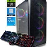 Odyssey Darkus V3 Custom Gaming PC, RGB LED Fans, Intel Core i5 upto 4.1GHz, 16GB DDR4 RAM, 1TB NVMe SSD, GeForce RTX 3050 6GB GDDR6, Wi-Fi, Windows