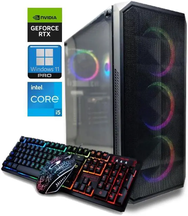 Odyssey Darkus V3 Custom Gaming PC, RGB LED Fans, Intel Core i5 upto 4.1GHz, 16GB DDR4 RAM, 1TB NVMe SSD, GeForce RTX 3050 6GB GDDR6, Wi-Fi, Windows