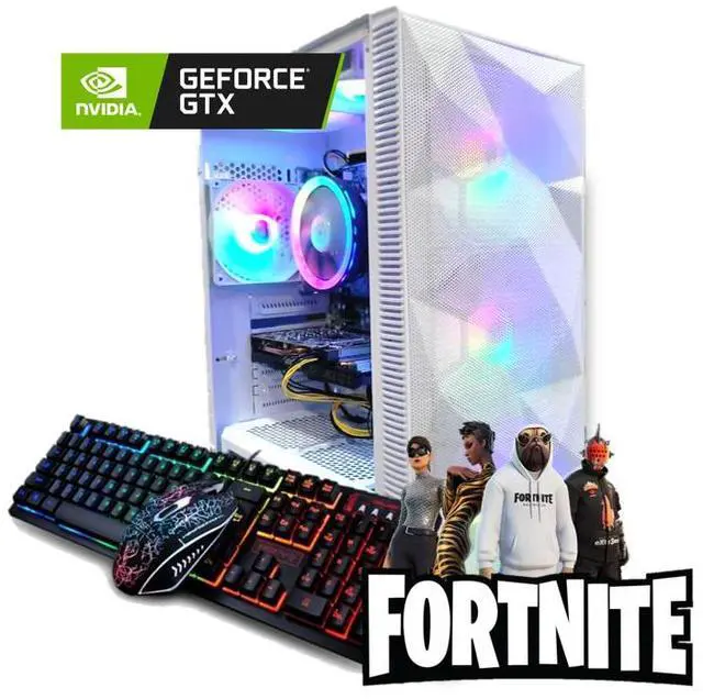 Odyssey DG19 R2 Custom Gaming PC, White ATX LED Gaming Case, RGB LED Fans, Intel Core i5 3.0GHz, 16GB RAM, 1TB SSD, GTX 1660S, Wi-Fi, Windows 11 Pro