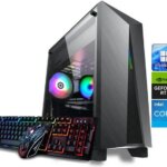 Odyssey Nova V2 Custom Gaming PC, RGB LED Fans, Intel Core i5 upto 4.1GHz, 16GB DDR4 RAM, 1TB NVMe SSD, GeForce RTX 3050 6GB GDDR6 Wi-Fi BT Windows 11