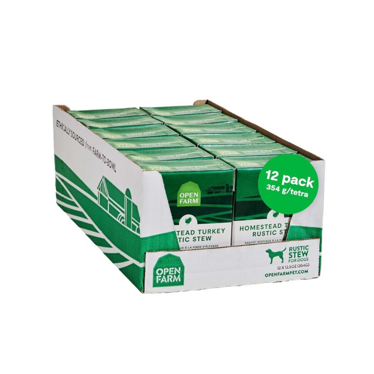 Open Farm Rustic Stews Wet Dog Food, Grain-Free, Complete & Balanced with Human-Grade Ingredients, Humanely-Raised Meat & Bone Broth, Homestead Turkey Recipe, 12.5oz Packs (Case...